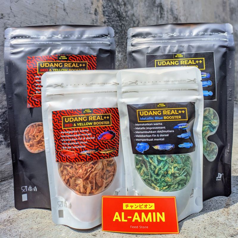 [BELI 4 GRATIS 1] Udang Real++  Pigmen Warna Red Yellow all colour al_aminfeed Al Amin Feed Store ma