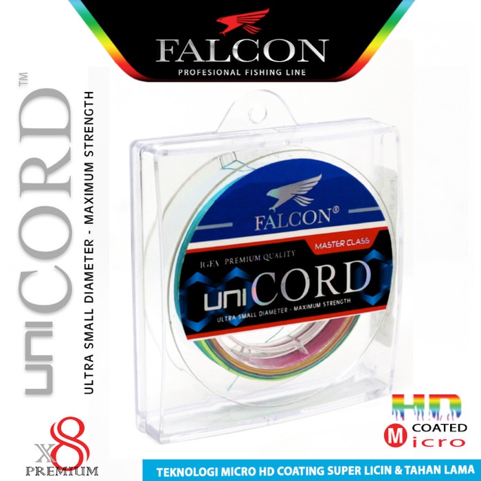 PROMO COD Senar Pancing PE X8 Falcon Uni Cord 500M MICRO PE Multi Color - PE 3.0