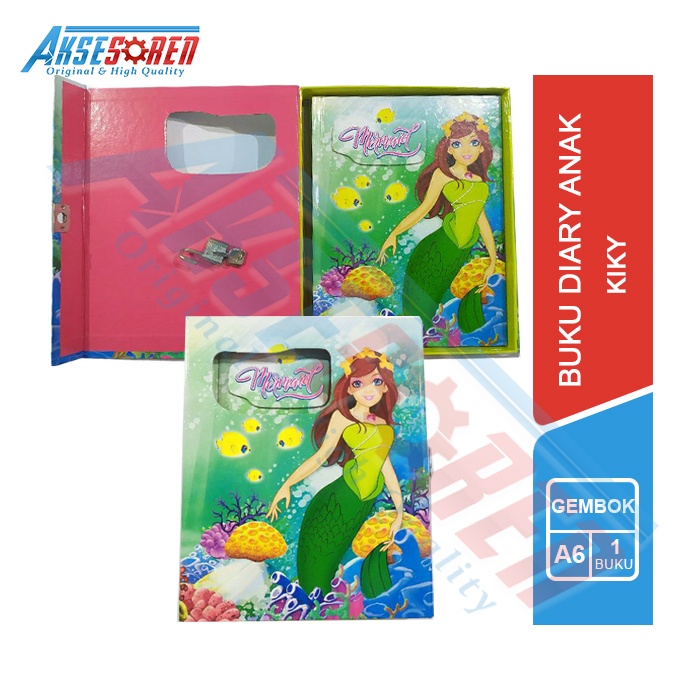 

Buku Diary Kunci Kiky [A5/1 Buku] / Harian Gembok Motif Karakter / Binder Anak Berwarna Kiki / Catatan Kecil