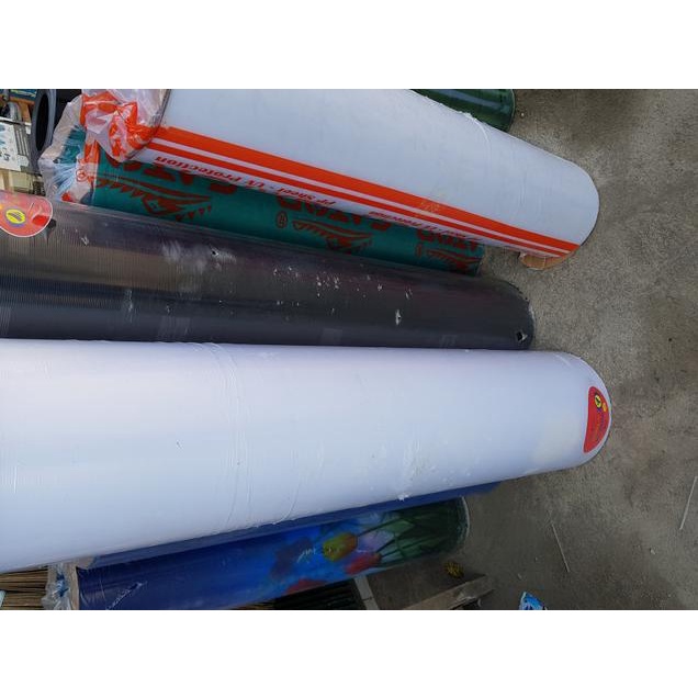 Fiber tutup pagar tebal 1,2 mm tinggi 120cm fiber motif garis putih