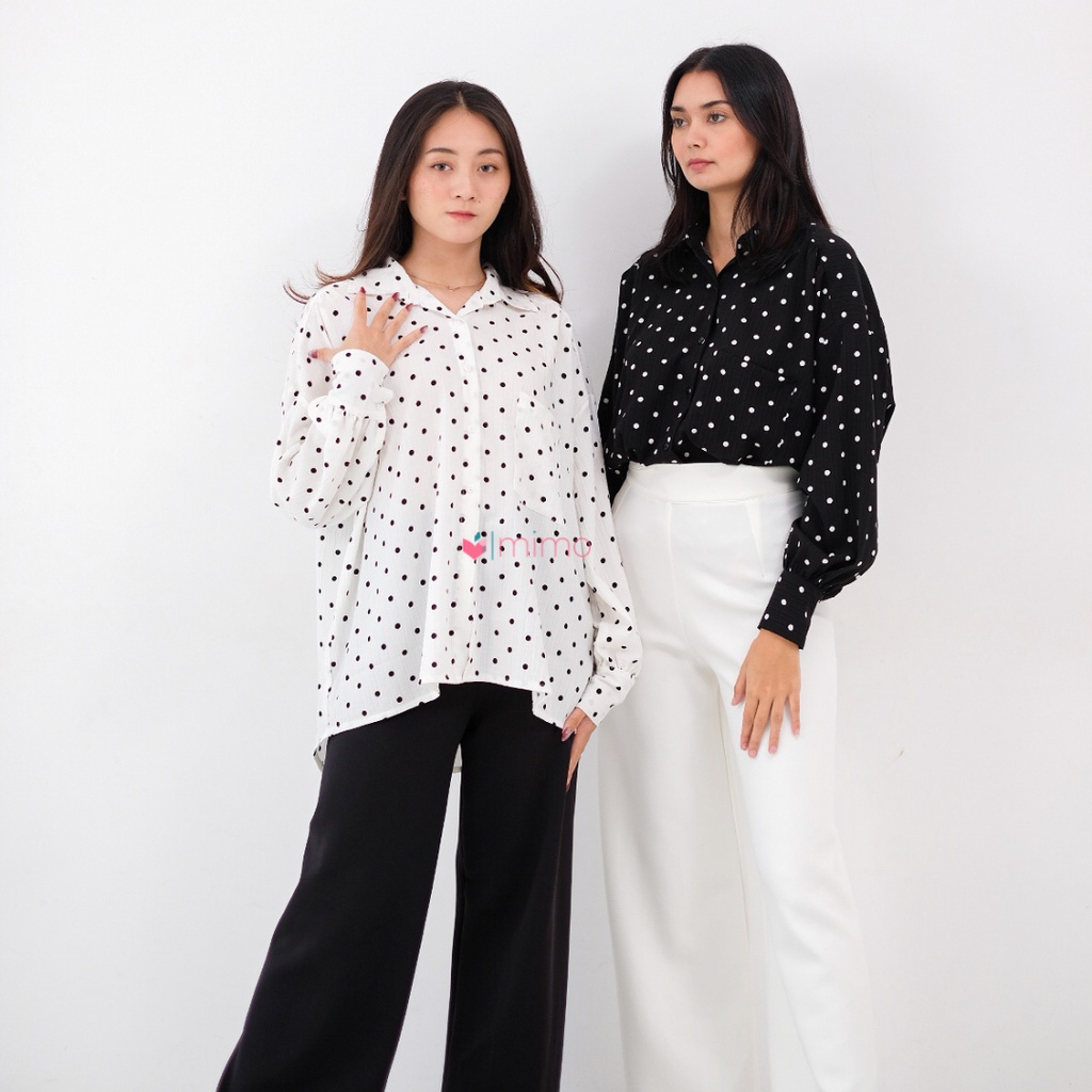 Kemeja Polka Oversized