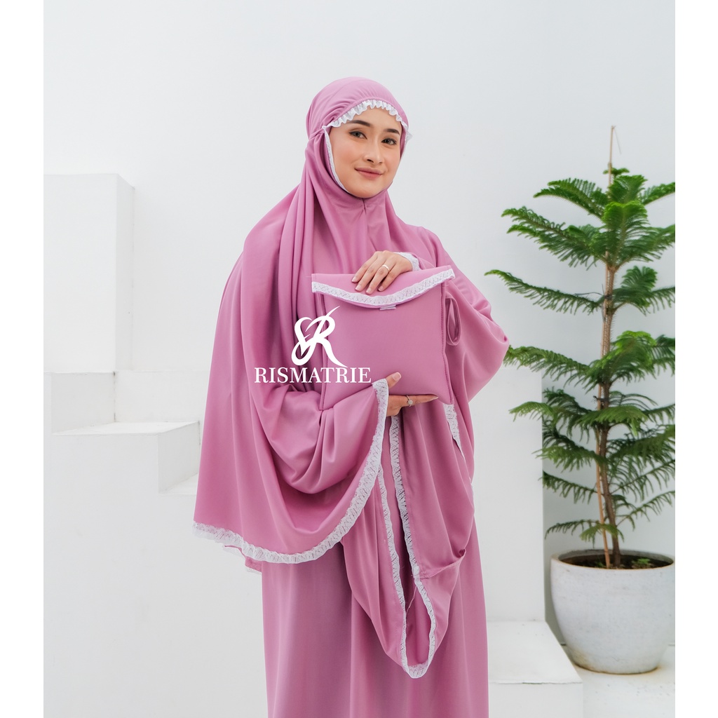 MUKENA AMPLOP JUMBO Mukena travel Renda Premium MUKENAH TRAVELING MUKENA TR Mukenah hyget higet Rismatrie JUMBO Hyget Polos All Siza Free Tas Traveling-Mukena AMP ds purple