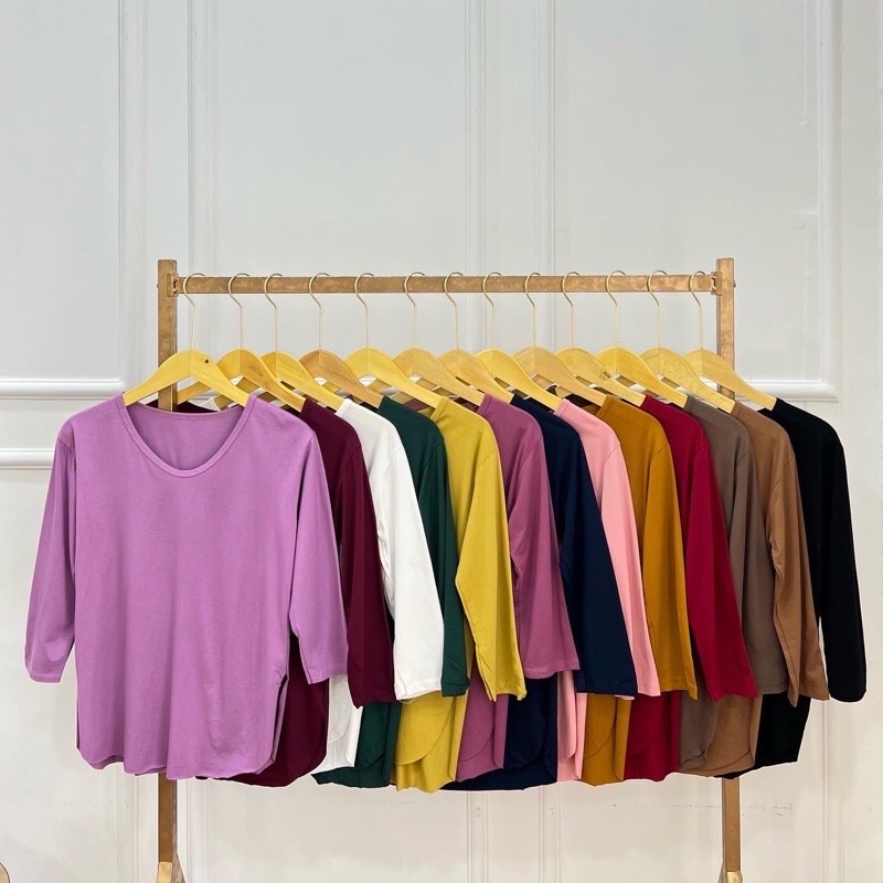 JAYA.CO Kaos Premium Slit Oversize Belah Lengan 7/8