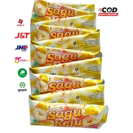 ( JSO ) Sagu Keju Happy Time Kue Kering 1 pack isi 20 pcs @10gr Original Keju Pandan Moka snack cemilan kue kering Enak