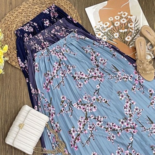 ROK PLISKET DAILY FLOWERS PREMIUM // ROK PLISKET PREMIUM MOTIF BUNGA TERLARIS