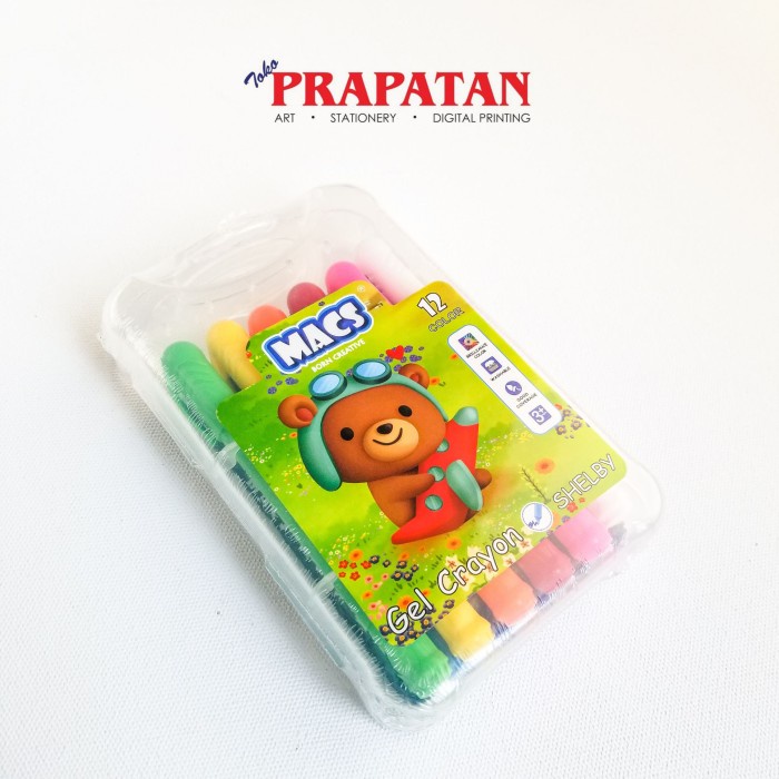 

Macs Gel Crayon 12 warna / Krayon Gel NANDAA