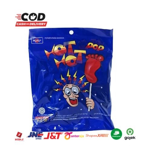 

( HOKKY ) Hot Hot Pop Permen Kaki 1 pack isi 25 pcs Hothot Pop Permen kaki Candy Snack Cemilan Anak Murah