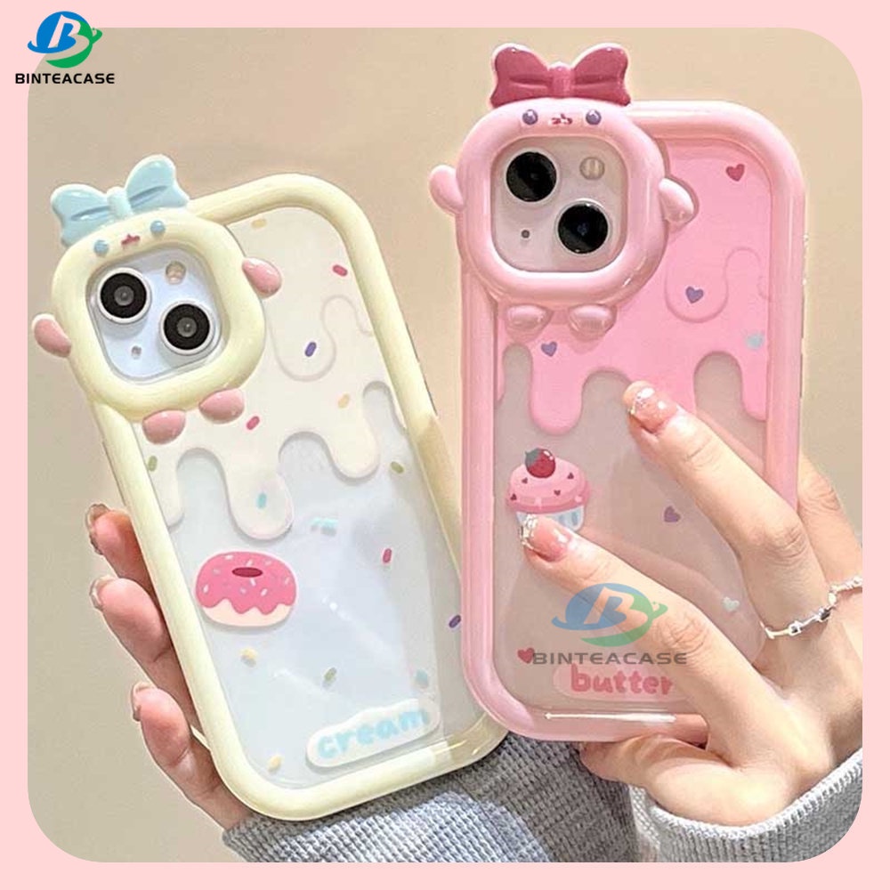 Case Desain Es Krim Doughnuts Untuk IPhone 14 Pro Max 11 12 Xr XS 6 6S 7 8 Plus