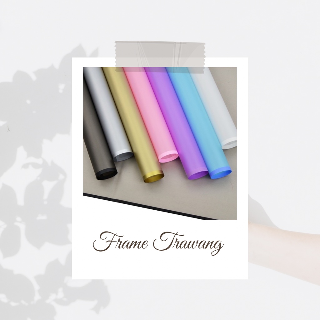 

[HARGA ECER PER 5 LEMBAR] CELLOPHANE FRAME TRANSPARANT FULL COLOR KACA KERTAS BUNGA WRAP BUKET BUNGA