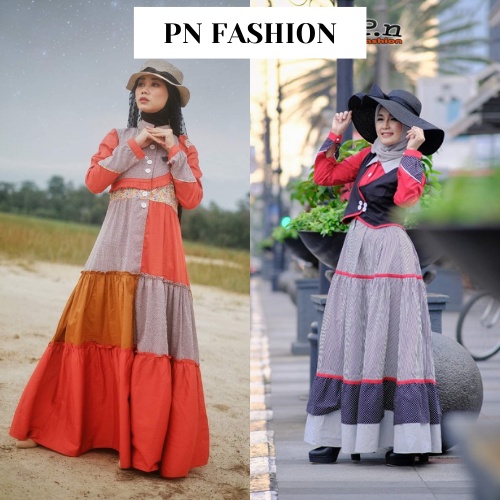 PN Fashion Original Sale Tebaru Gamis Muslim Koleksi Dress Panjang