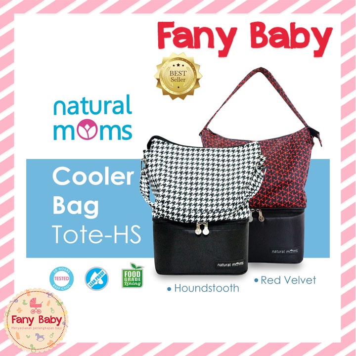 NATURAL MOMS COOLER BAG TOTE RED VELVET