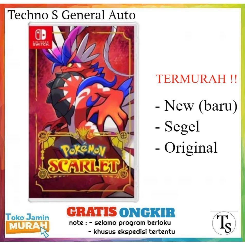 Nintendo Switch Pokemon Scarlet Edition - Kaset Cd Bd Nintendo Switch Pokemon Scarlet