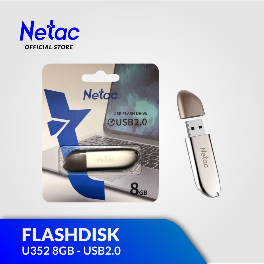 NETAC FLASHDISK U352 8GB USB 2.0 METAL DESIGN