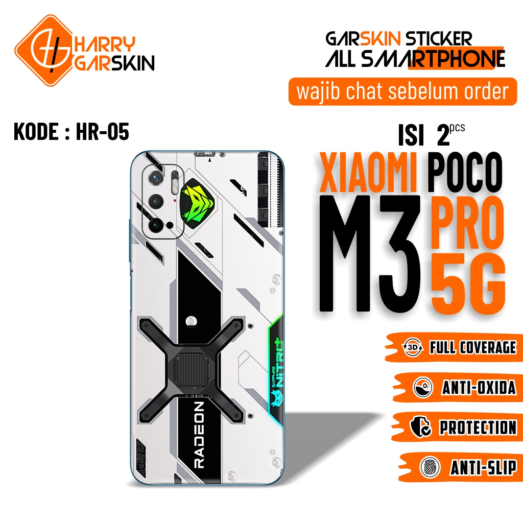 Garskin Skin Protector Xiaomi Poco M3 Pro 5G Kode 01-05 Bisa Custom Via Chat Isi 2.pcs