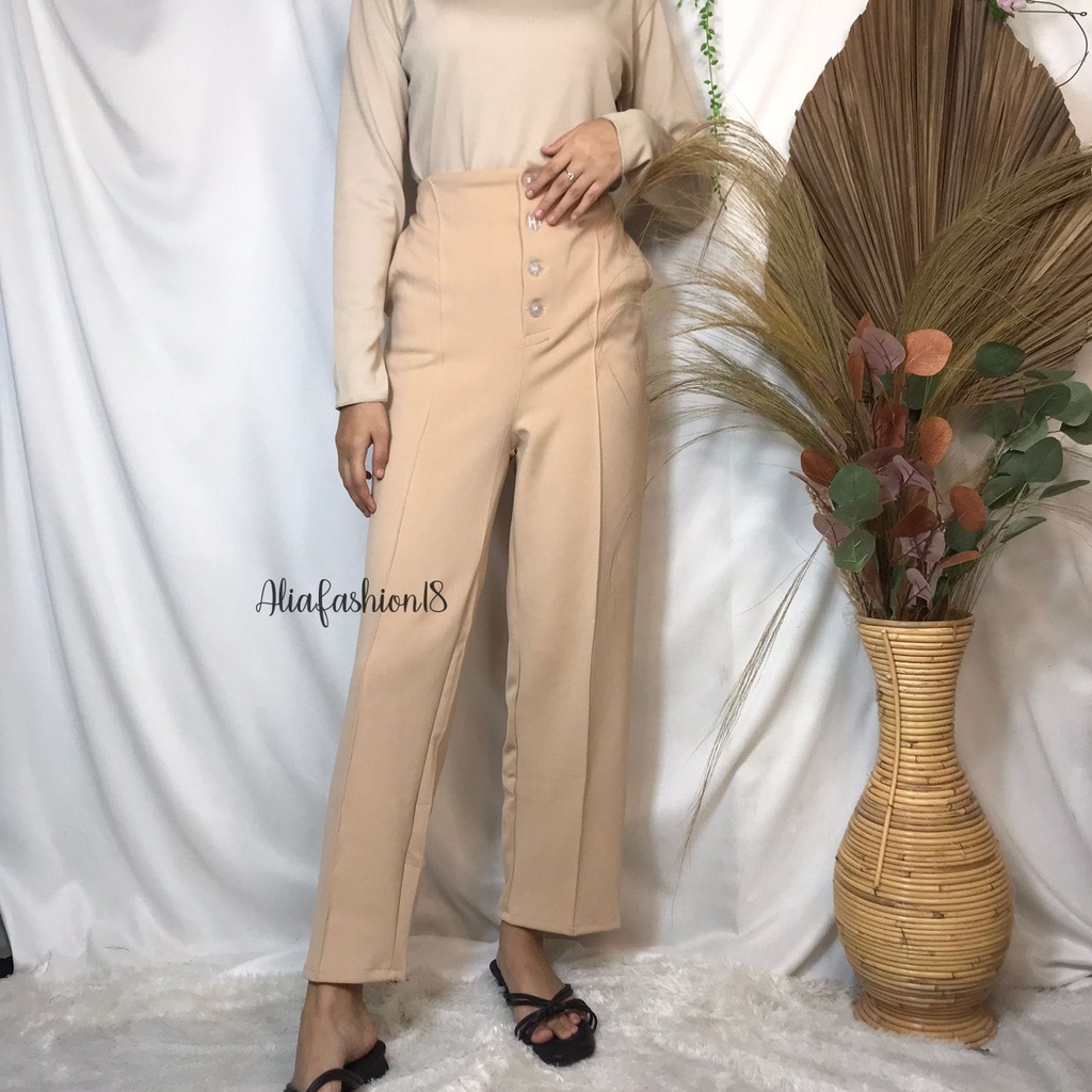 CELANA KULOT LIST KANCING SCUBA/BASIC PANT/CELANA SCUBA/SCUBA PREMIUM