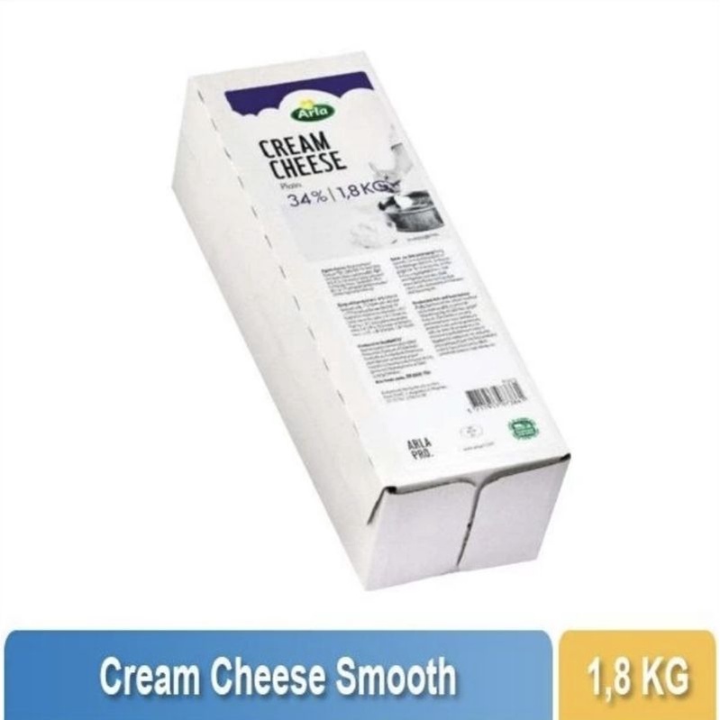 

ARLA CREAM CHEESE NATURAL PLAIN 1.800GR, KEMASAN BLOK UNTUK CAKE DLL