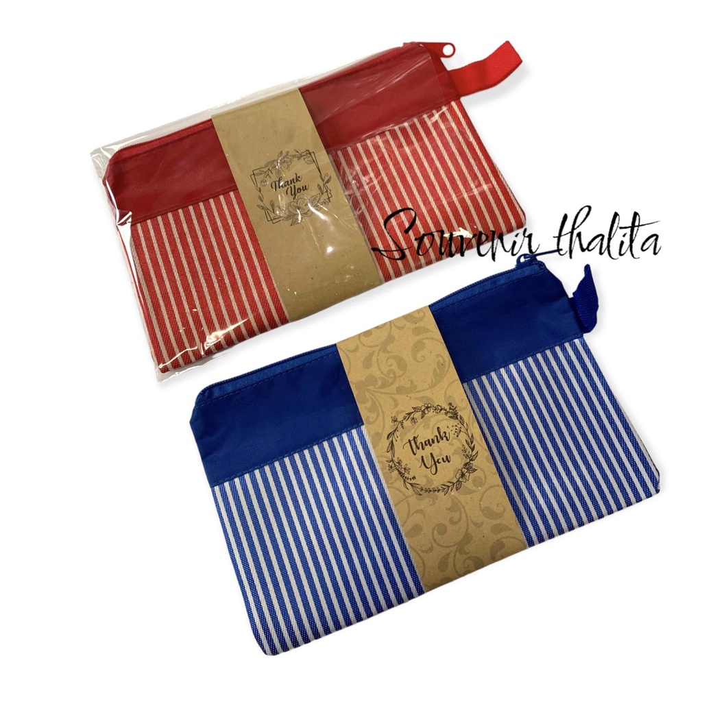 Isi 50 Pcs Souvenir Pouch/Dompet Salur Besar dikemas plastik dan kartu