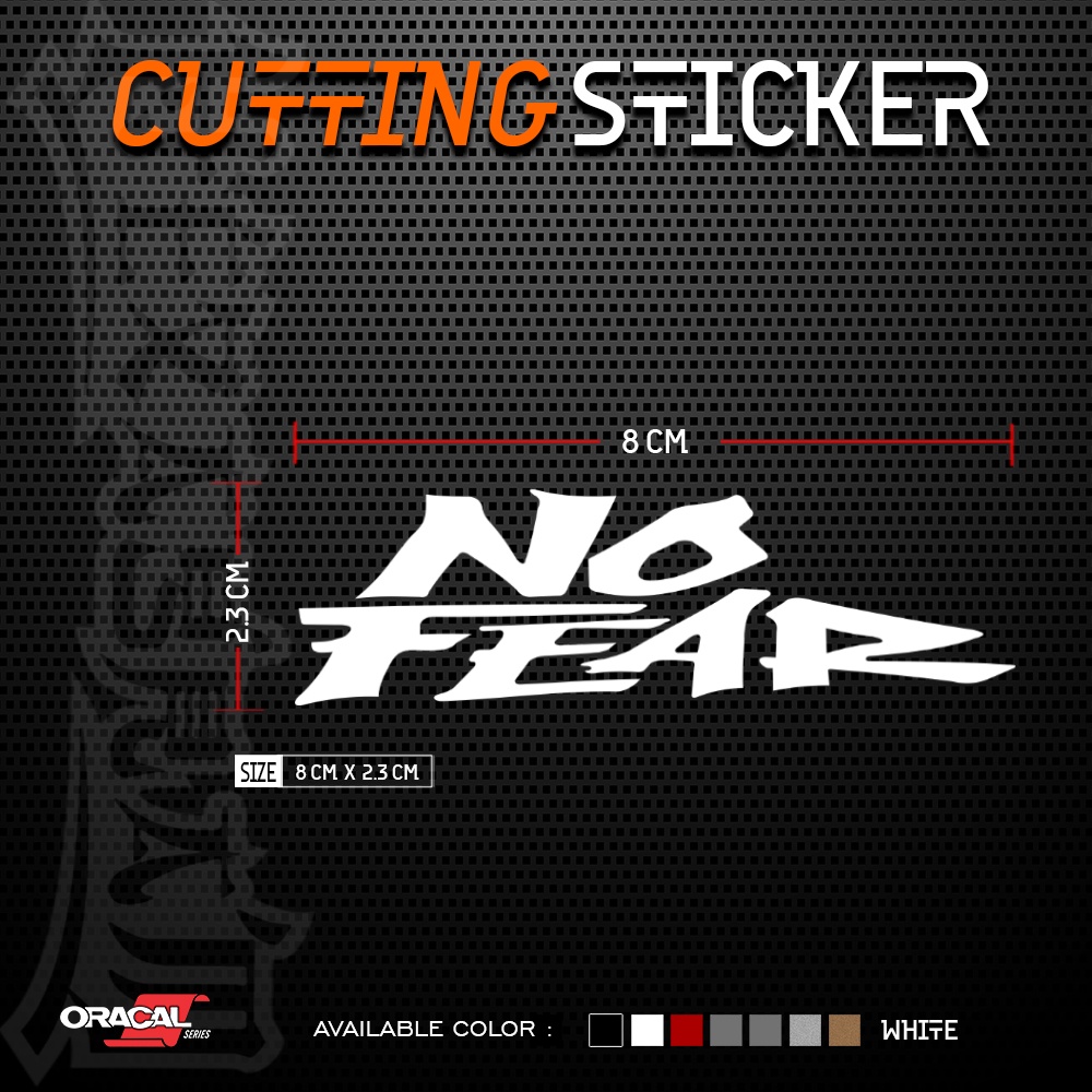 Cutting Sticker No Fear logo Text 01 | Stiker Cutting Tulisan Logo No Fear | No Fear