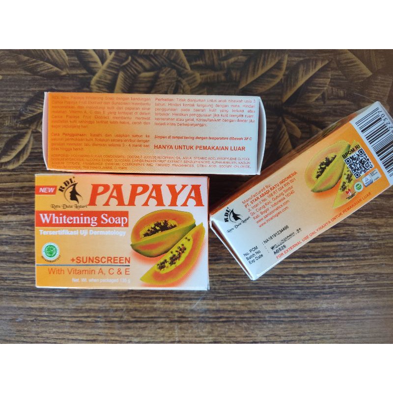 Sabun PAPAYA whitening sabun RDL PAPAYA BPOM 135gr