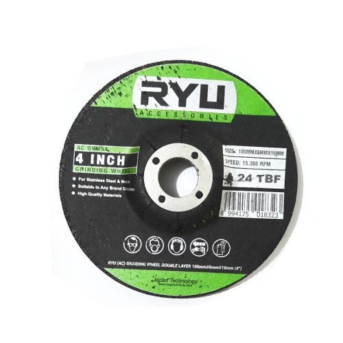 RYU Batu Gerinda Poles 4 Inch x 6mm GRINDING WHEEL Batu Asah Gosok