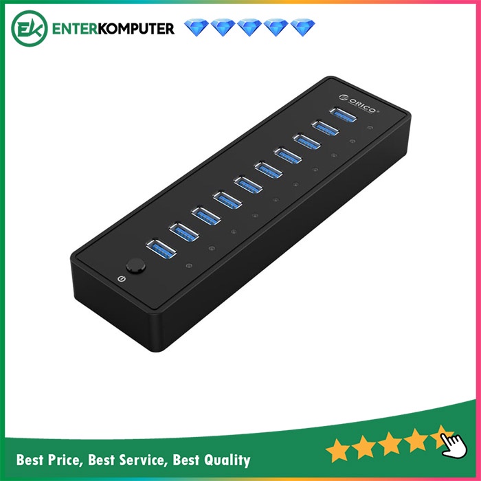 Accessories Orico USB HUB P10-U3 10 Port USB 3.0 With 12V/3A Power Adapter