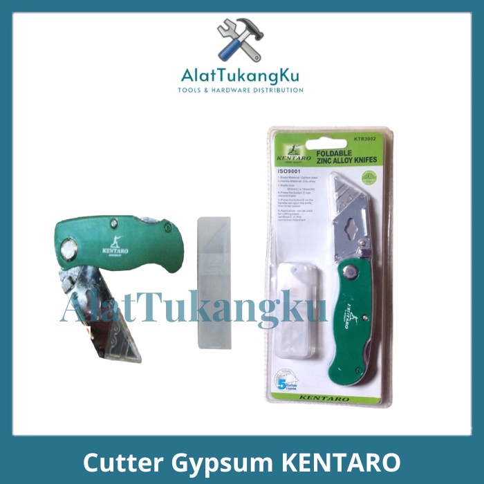 

KENTARO Cutter Gypsum Lipat / Pisau Gypsum Potong Lipat Zinc Alloy / Cutter Lipat