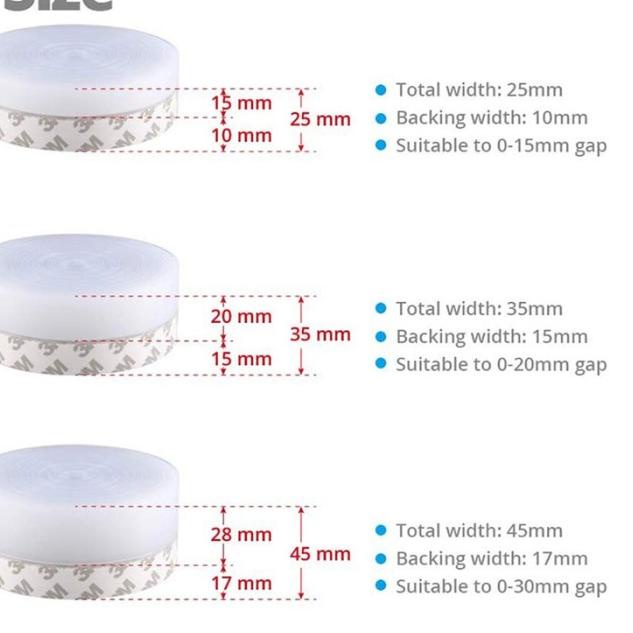 

Lakban Silikon Penutup Celah Pintu Lem Perekat 3M Door Silicone Rubber - 25mm x 5 meter