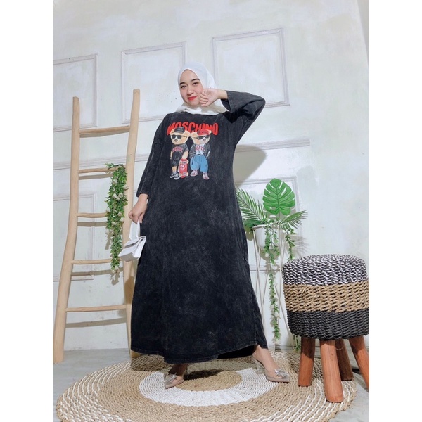 VINTAGE DRES WANITA JUMBO COMBAT WASH KEKINIAN// GAMIS WANITA COMBAT WASH TERBARU