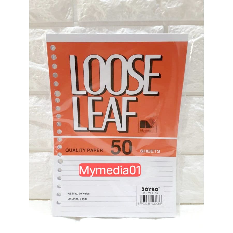 

Loose Leaf Joyko A5 (50 lembar)