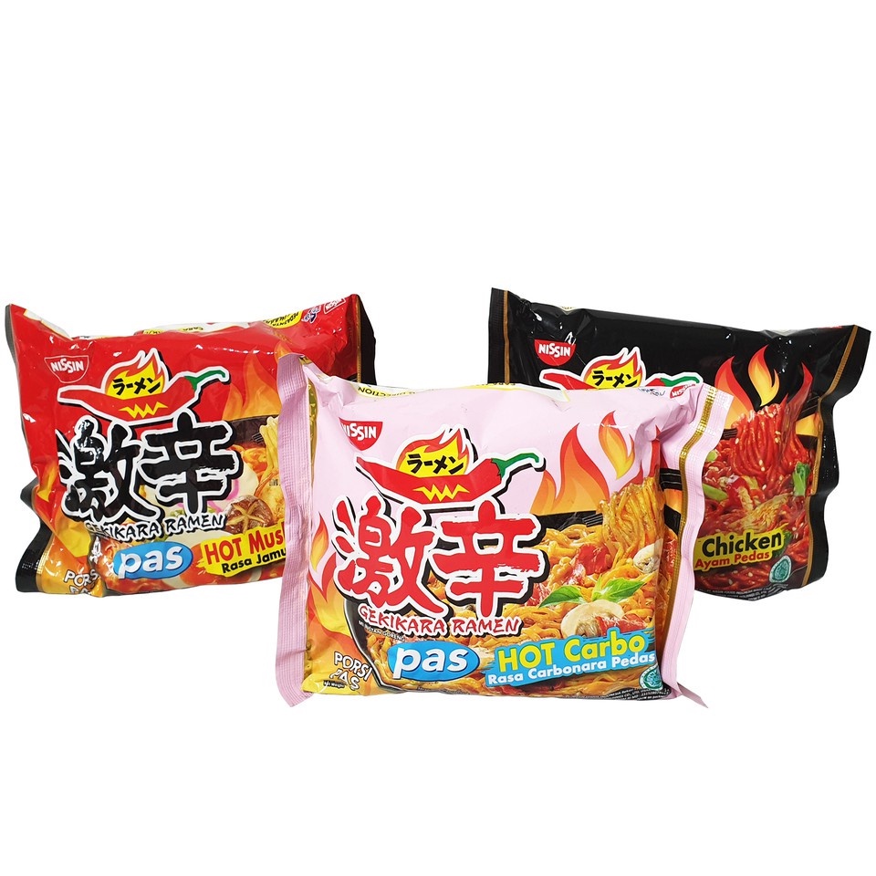 Jual Nissin Gekikara Ramen Pas Jepang Halal Hot Carbonara Hot Jamur