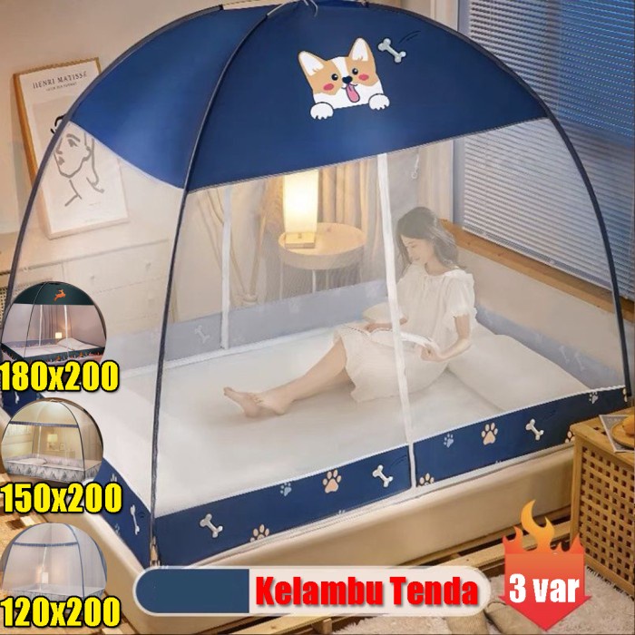 Kelambu Tenda Jumbo Anti Nyamuk Jaring Anti Nyamuk Tempat Tidur Dewasa