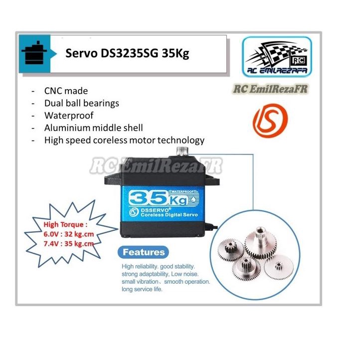 Servo DS3235SG 35kg Waterproof Digital Coreless Servo DS 3235 SG