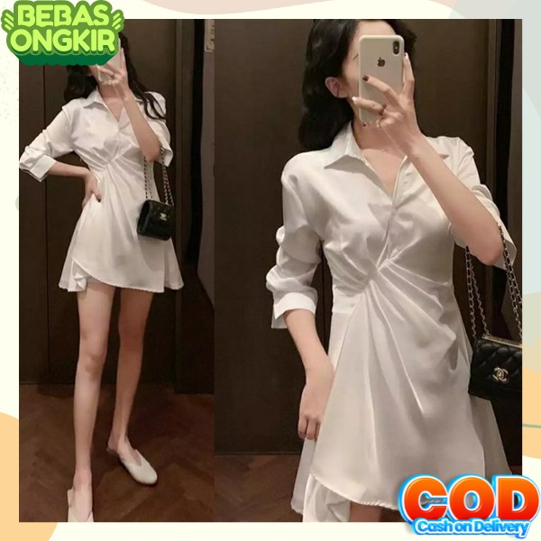 Midi Sexsi Simpel Cantik Guano Mewah Bju Deres Psta Drese Import Premium Dress Wanita Dres Wanita Me