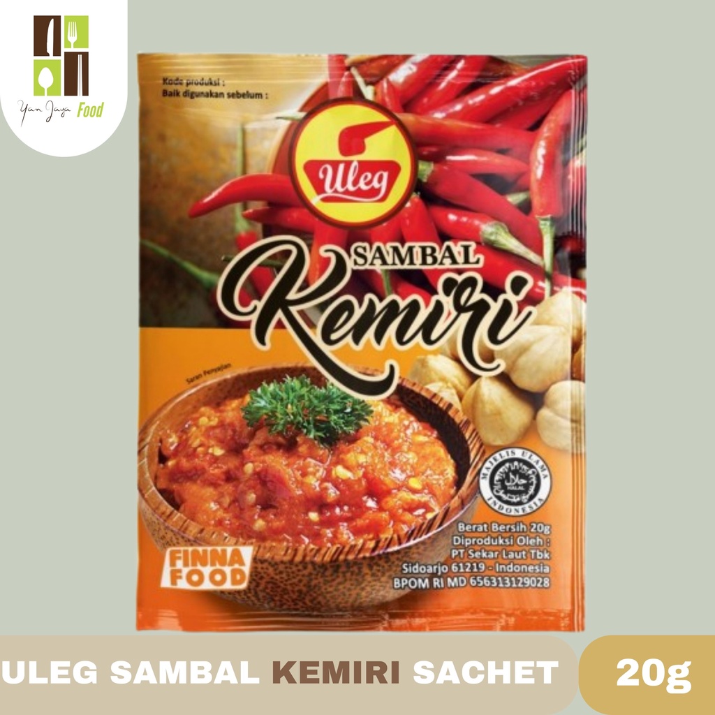 Uleg Sambal Kemiri Finna 20g [Sachet] 10 Pcs