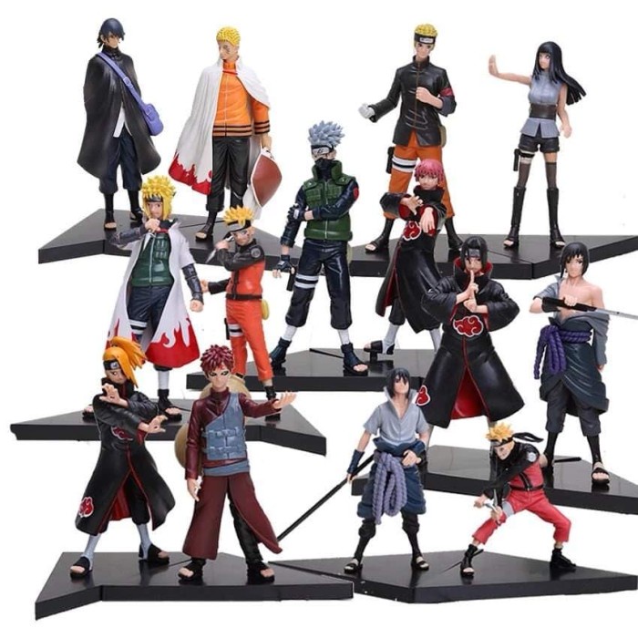 Action Figure Naruto Minato Kakashi Sasori Garra Deidara Itachi Sasuke