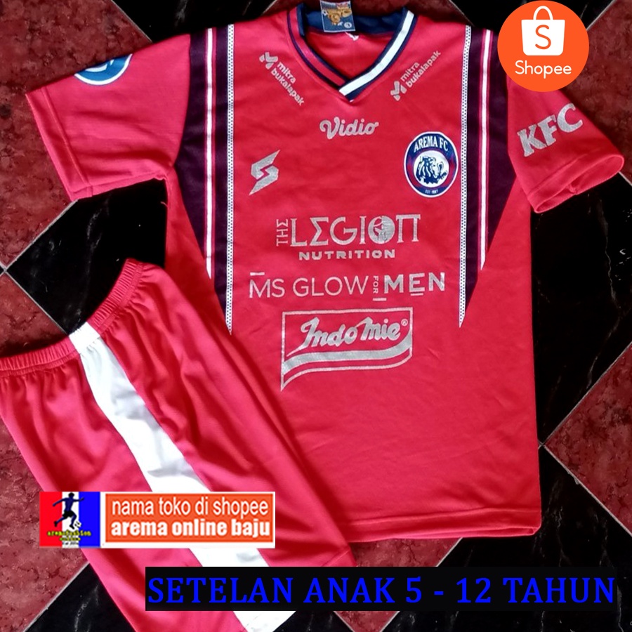 KAOS AREMA ANAK -  SETELAN JERSEY AREMA FC 2022 KE TIGA  - AREMA ONLINE BAJU