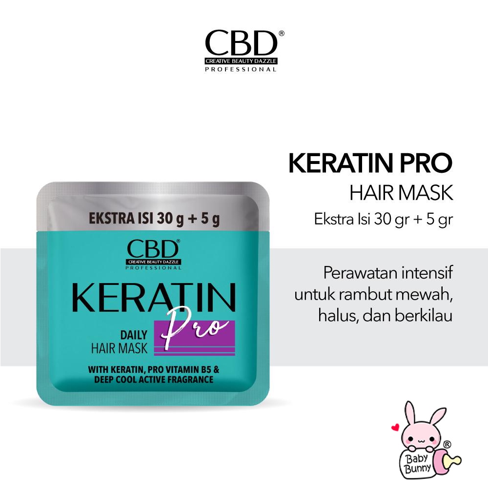 ❤ BELIA ❤ CBD Professional Hair Treatment Keratin Pro Hair Mask Sachet 30g+5g | Hair Vitamin | Sachet ECER | BPOM