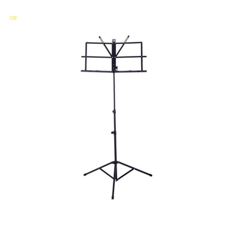Sun Stand Partitur Musik Biola Zither Lipat Anti Slip Sudut Ketinggian Adjustable