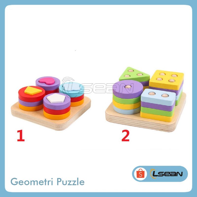 GEOMETRI PUZZLE | Matching Shapes Wooden Puzzle