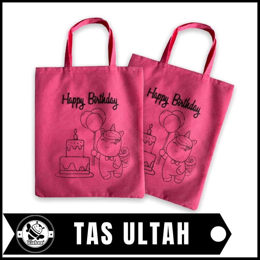 

Tas Souvenir Kado Hadiah Ultah Termurah Bingkisan Ulang Tahun READY STOCK HBD CAO KUE BALON F25x30
