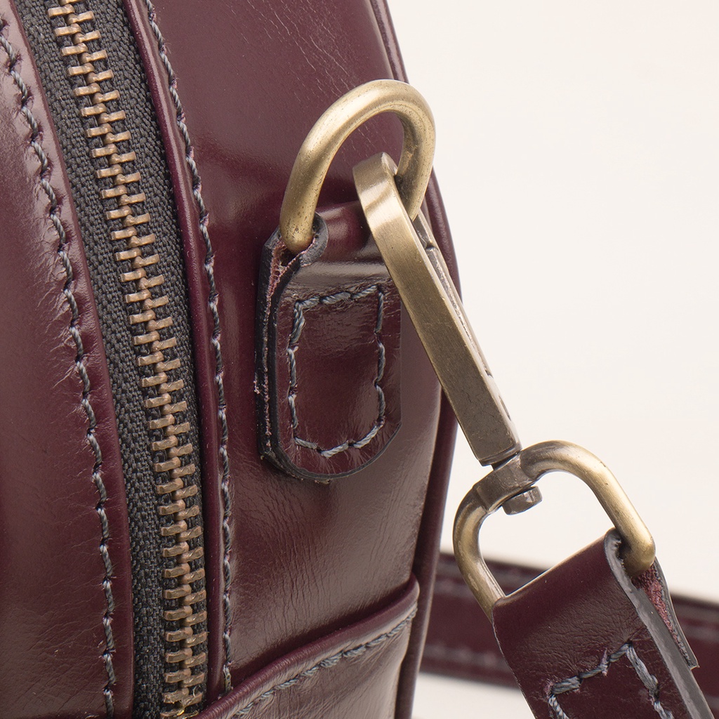 Nimas Genuine Leather Slingbag Anyam wanita Kulit Asli Colour Burgundy