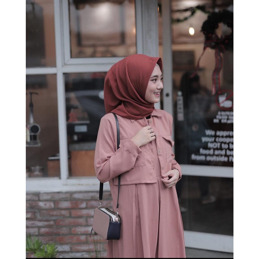 GF02 ~ BYARA MOCCA size S M L XL matt SHAKILA HQ fashion muslim terbaru gamis casual