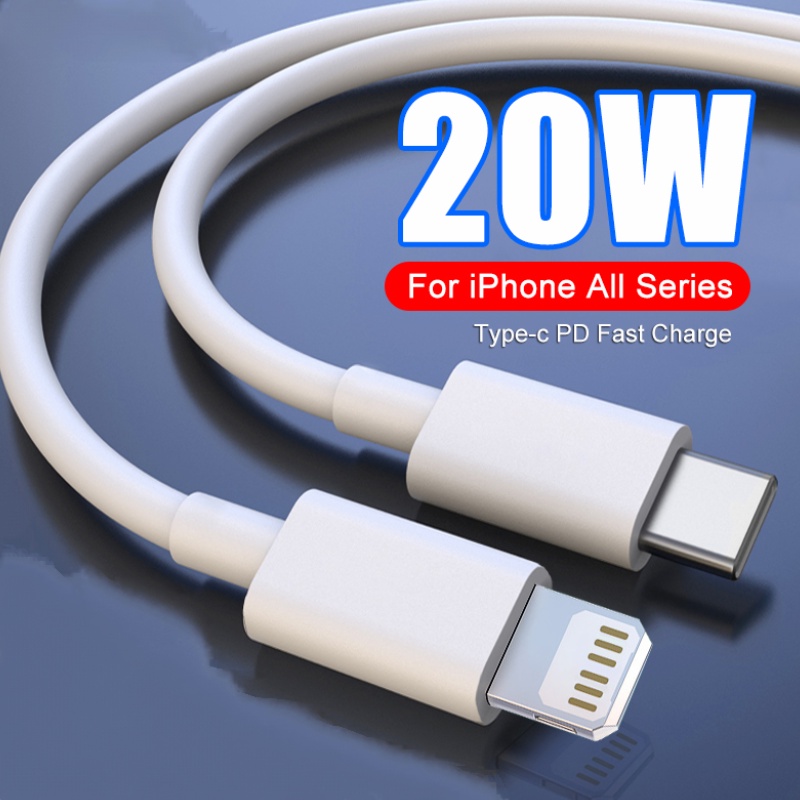 Kabel Data Charger USB Tipe C 20W Fast Charging Untuk IPhone 11 12 13 Pro Max XR XS SE 2022 Mini 8 Plus