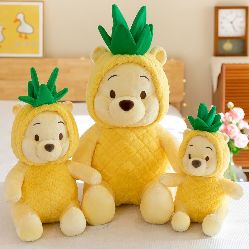 Lembut Cuddly Pineapple The Pooh Bear Mainan Mewah Kuning Xmas Anak Hadiah