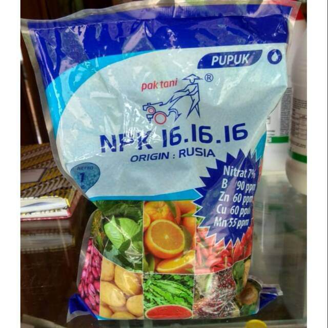 Pupuk NPK 16.16.16 Pak Tani / Pupuk Penyubur Pupuk Origin.Rusia 1kg