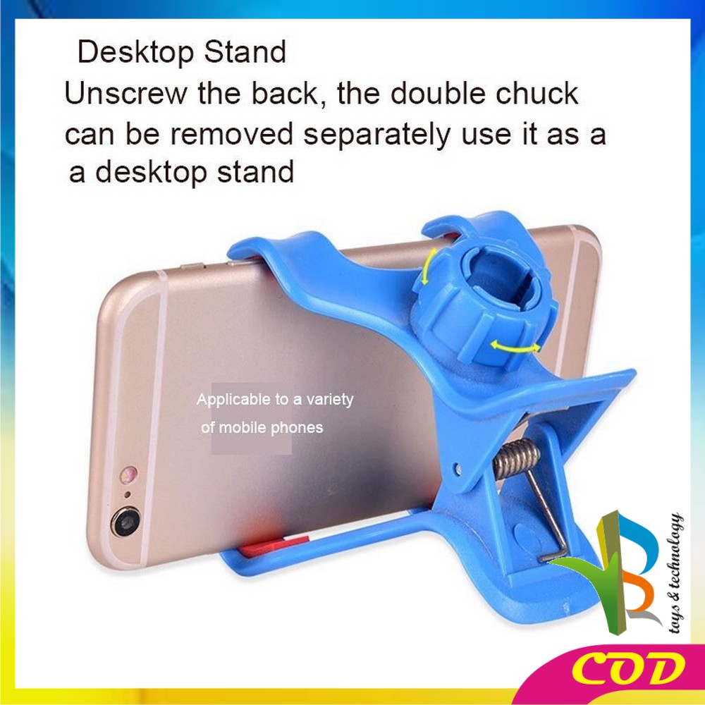 RB-C372 Lazypod Hp Holder Plastik Penyangga Hp / Lazypod Jepit 2 Clips / Lazy Pod Phone Holder Handphone