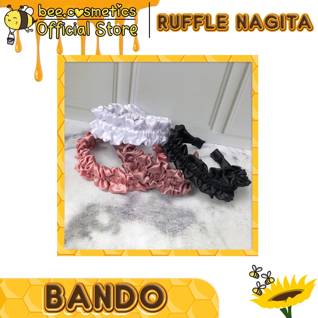 BANDO RUFFLE NAGITA SLAVINA BANDANA KERUT AKSESORIS RAMBUT WANITA / HEAD BAND KOREAN STYKE ( WARNA R