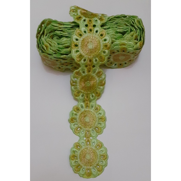 renda cantik roda roll/renda bordir berkualitas/renda bordir gamis/renda bordir kebaya/renda bordir 