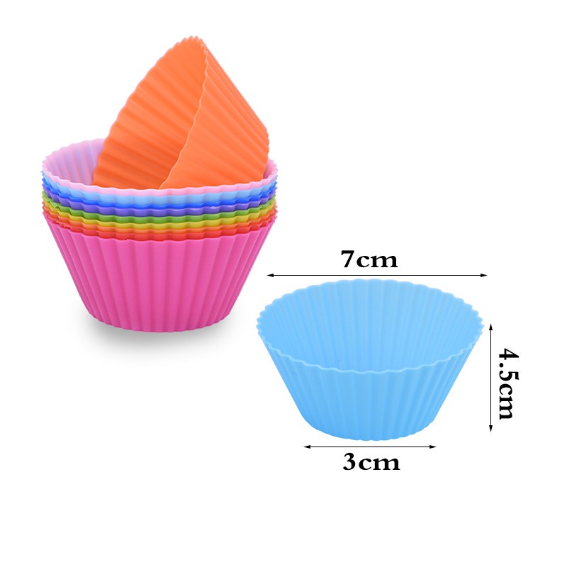 (CLASHOP)Muffin Cupcake Baking Molds Silicone Cake Mold Cake Decorating Tools / Cetakan Kue Cupcake Silikon Baking Jelly Muffin Cake