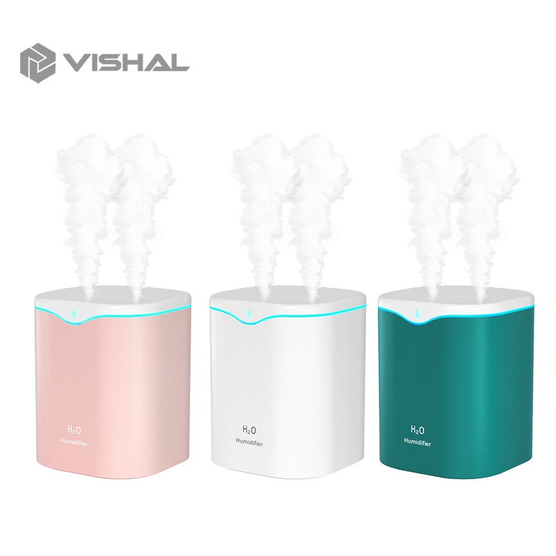 VISHAL 2 Mist Humidifier Purifier Motif Rusa Pelembab Udara With LED Light Warna VS-1833